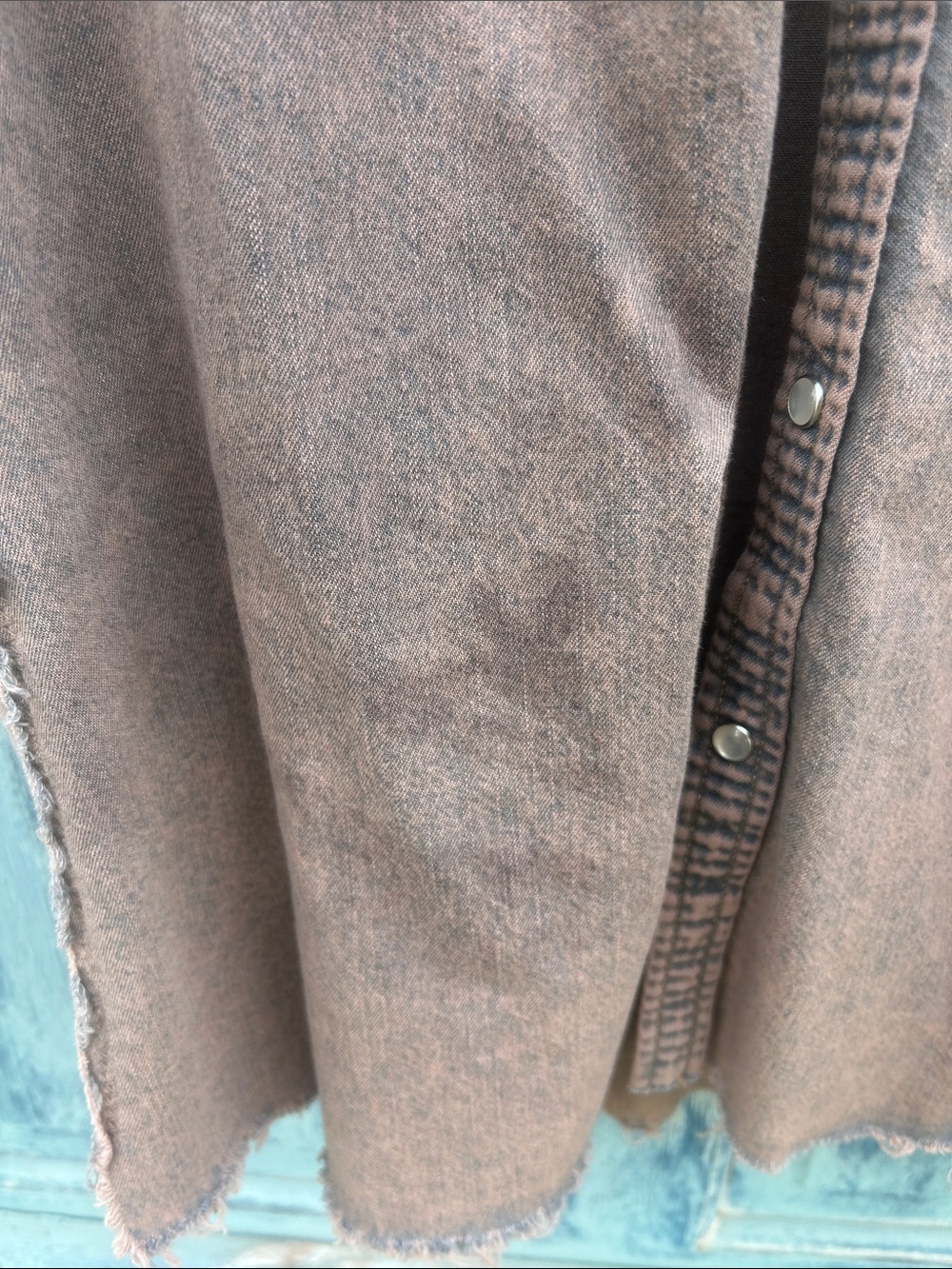 Upcycled post apocalyptic zombie apocalypse tattered patched denim jean jacket - Picture 11 of 11